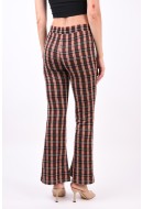 Pantaloni Dama Jdy Jdyjaco Flared Brown/Black/Cloud Dancer Shecks